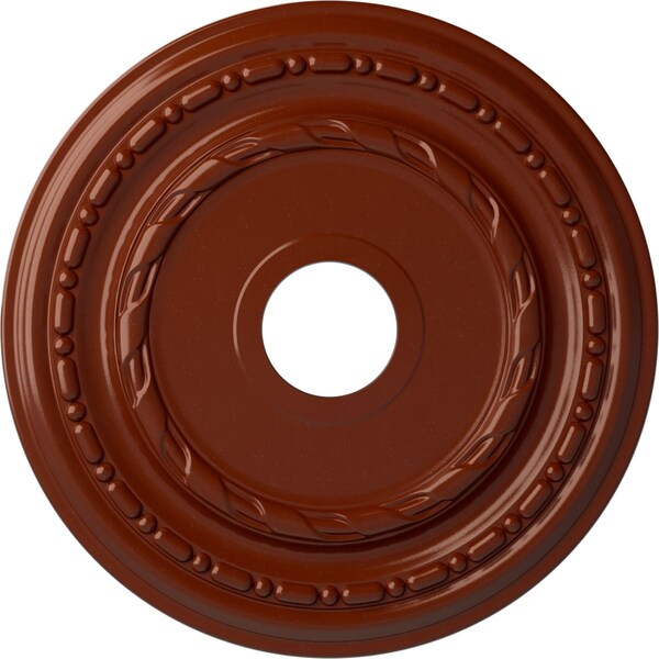 Ekena Millwork Dublin Ceiling Medallion (Fits Canopies up to 5 1/8"), 17 7/8"OD x 3 5/8"ID x 1 1/4"P, Firebrick CM17DUFIF - main